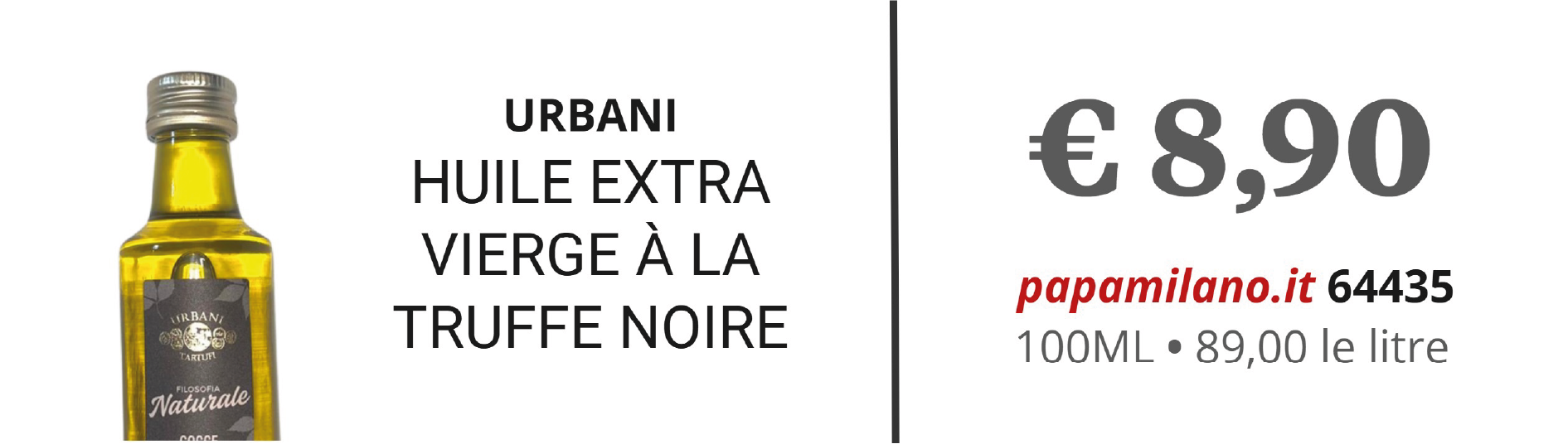 URBANI HUILE EXTRA VIERGE À LA TRUFFE NOIRE